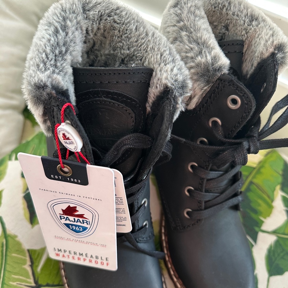 NWT PAJAR Panthil 3.0 Faux Fur Cuff Ankle Boot size 40